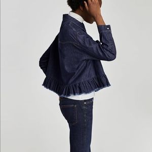 Zara cotton Denim cropped shirt, NWT